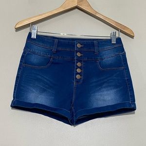 TINSENTOWN || Womans Stretch High rise butt lift jeans shorts size 5